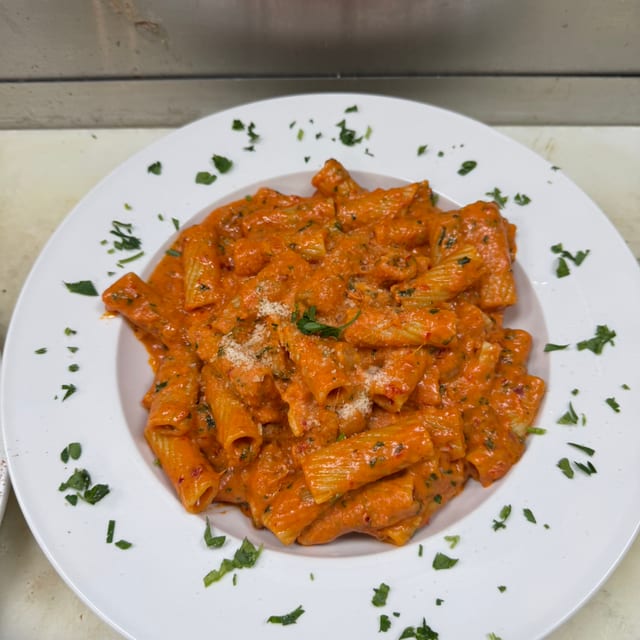 Rigatoni Bolognese.